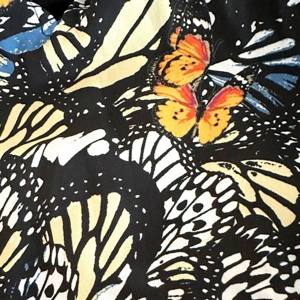 Area Stars Butterfly Multi Colored Tiered Ruffle Hem Knee‎ Length Dress Size M - Picture 7 of 14
